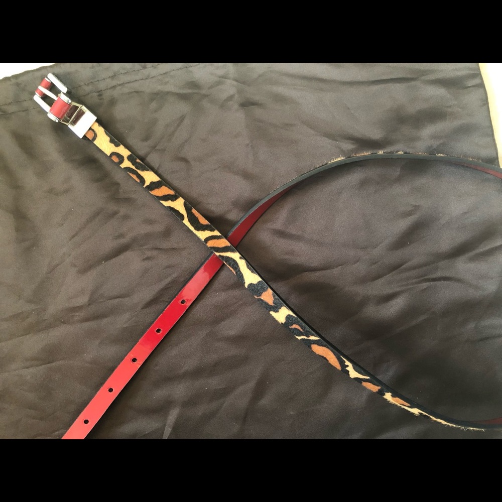 Michael Kors Reversible Leopard/Red Belt